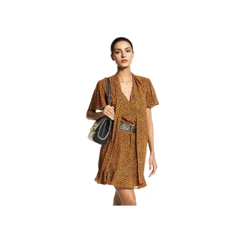 MICHAEL KORS Короткий рукав Платье Женское Желтое