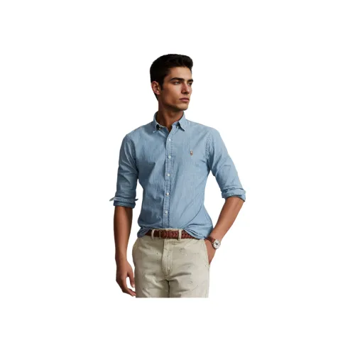 Polo Ralph Lauren Рубашка Мужская Светло-Синяя