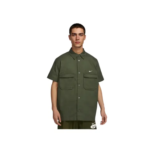 Nike Хаки Зеленый Мужские Рубашки