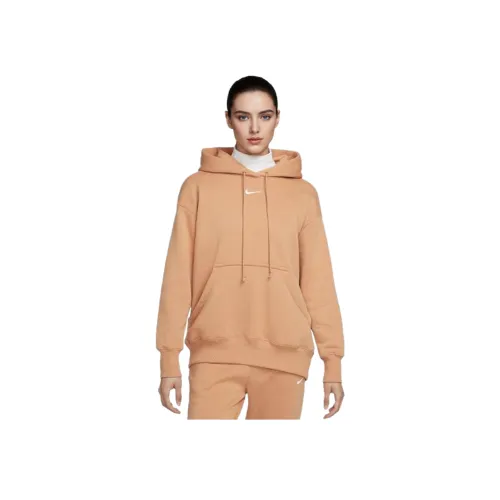 NIKE Янтарно-коричневые Женские Свитшоты