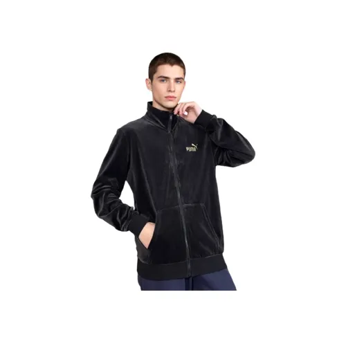 PUMA Мужские бархатные куртки черного цвета