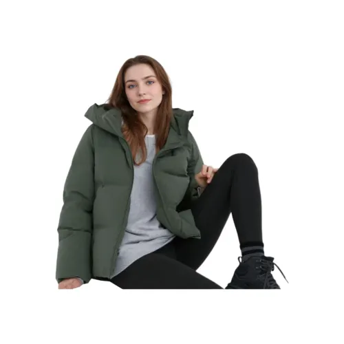 UNIQLO Пуховик Женские Сосновый зеленый