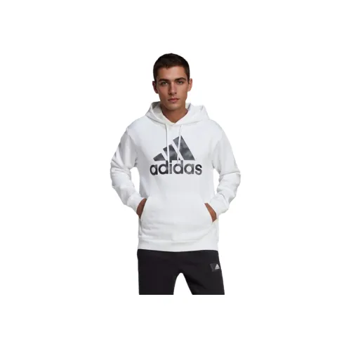 Adidas Essentials Camo Print Hoodie Hoodie Men's White