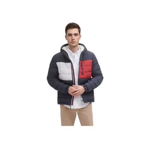 Tommy Hilfiger Хлопковый пуховик Мужской Темно-синий