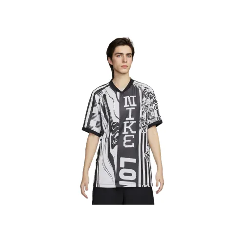 Nike SS24 Культура OF Football T-Shirt Унисекс Черный Белый