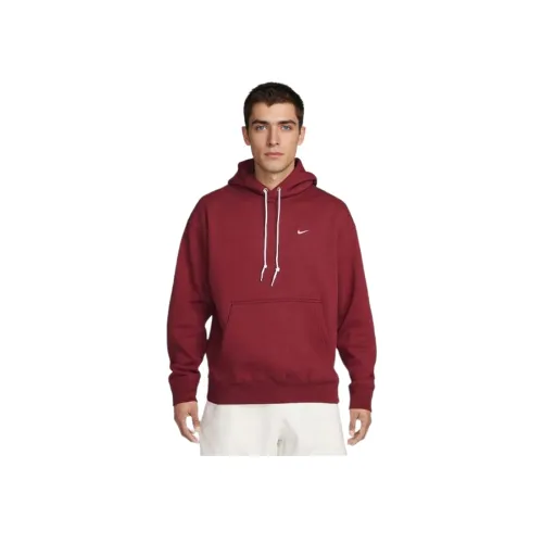 Nike Solo Swoosh Толстовка Мужской Темно-Красный