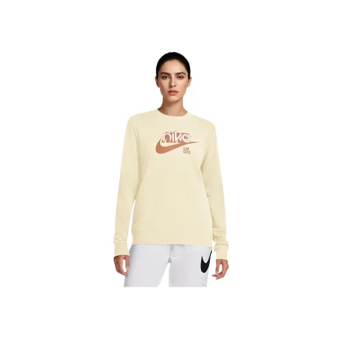 Nike Американский худи женский бежево-желтый