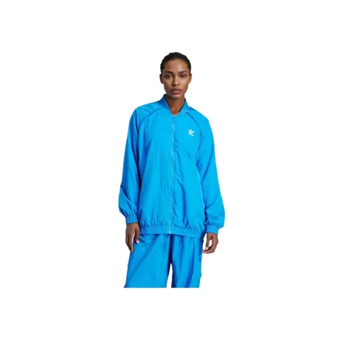 Adidas Originals Премиум FR TRACK TOP Куртки Пальто Женские Bird Перо Синий