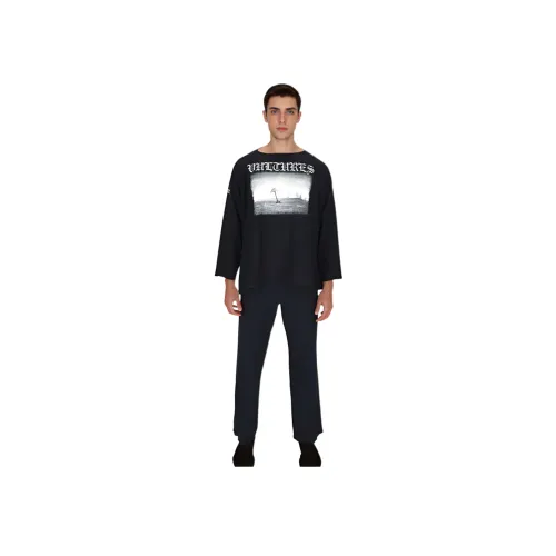 YEEZY VULTURES Album Peripheral Series SS24 VULTURES Черная длинная футболка мужская черная