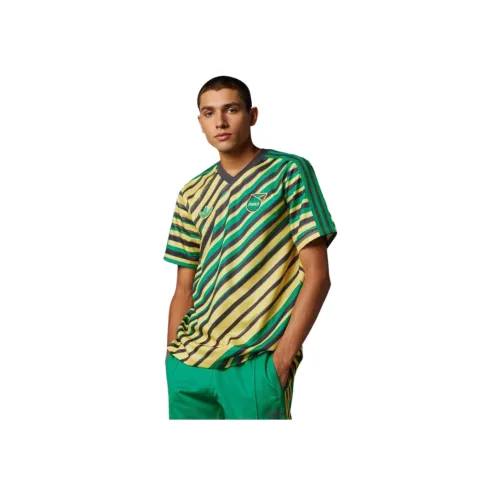 Adidas Originals JAMAICA Trefoil Jersey Soccer Jersey Men's Yellow Green