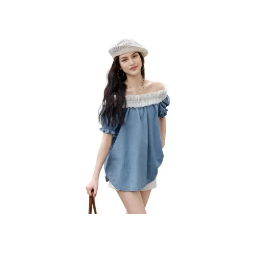 Dme Blue Women's Shirts Dme Синий Женские Рубашки