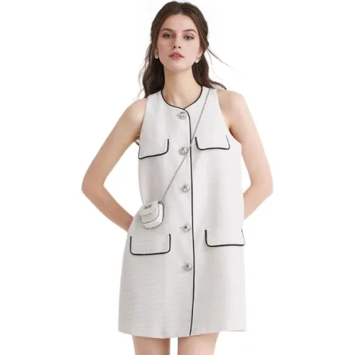 JORYAweekend Без рукавов Платье Женское Белое