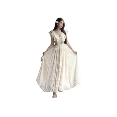 SourceDEEMO Короткий рукав платье женский белый