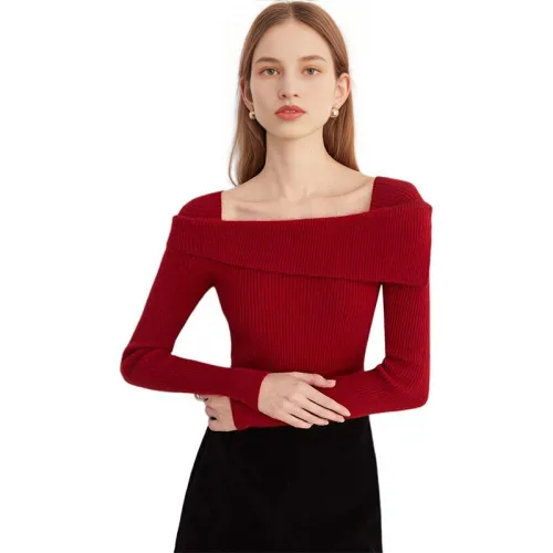 DPLAY Джемово-красный Женский Трикотаж