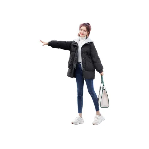 Mo Han Yi Mei Пуховик Женские Черный