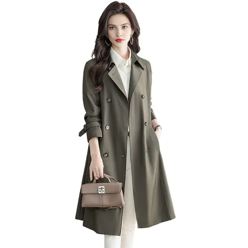 Cypress House Тренчкот Женский Армейский Зеленый