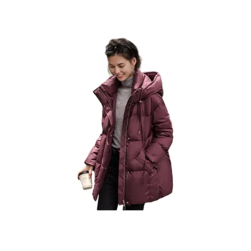 XWI Down Jacket Women's Dark Scarlet Purple