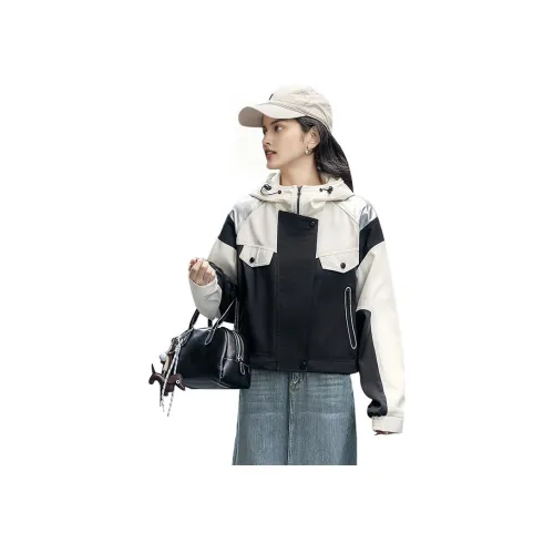 Cypress House Куртки Пальто Женские Черный Белый