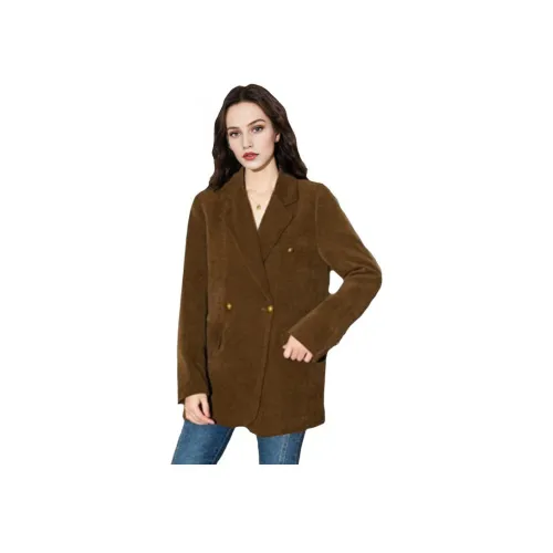 FAWENXIANGZI Пуховая куртка Женская Кофейного цвета