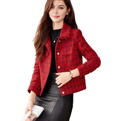 Like The Age Of Water Зимний Бархат feel Куртка Прямой крой Женские Красный