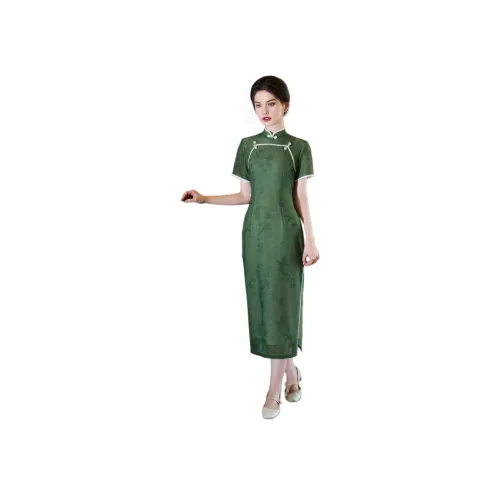 MJ Зеленый Женские Ципао