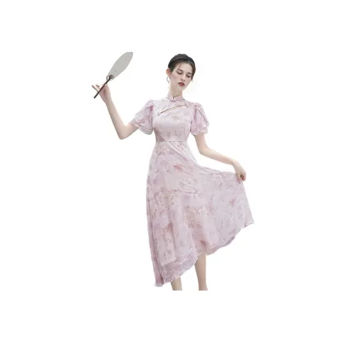 SIXUSICHOU Короткий рукав Платье Женское