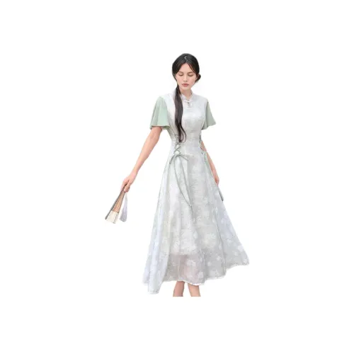 SIXUSICHOU Короткий рукав Платье Женское