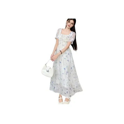 SIXUSICHOU Короткое платье с короткими рукавами женское