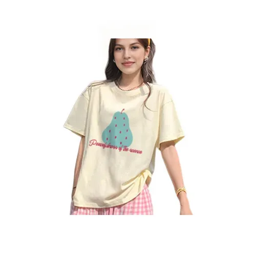 Tonlion Молочно-белые Женские Футболки