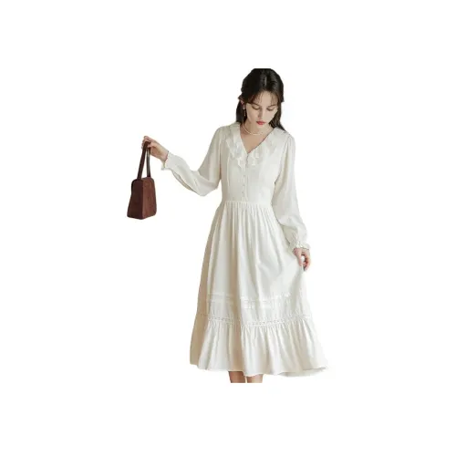 ZCDECO Длинное платье с длинными рукавами женское