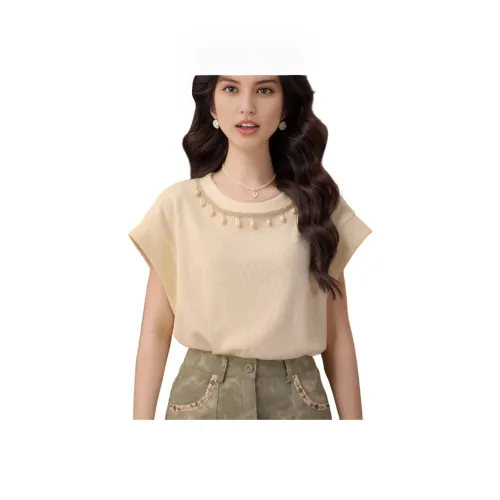 SIXUSICHOU Flutter-Sleeve T-Shirt Женская