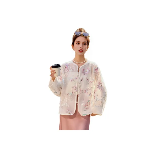 MJ Белое женское короткое пальто