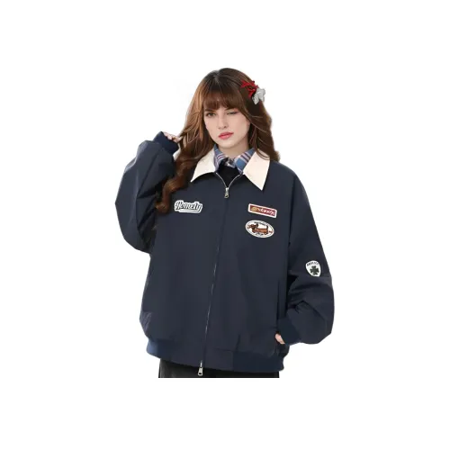 OYANXI Темно-синие женские бейсбольные Джерси