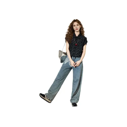 FAWENXIANGZI Черные Женские Рубашки