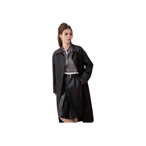 AIVEI Черный Женский Тренч