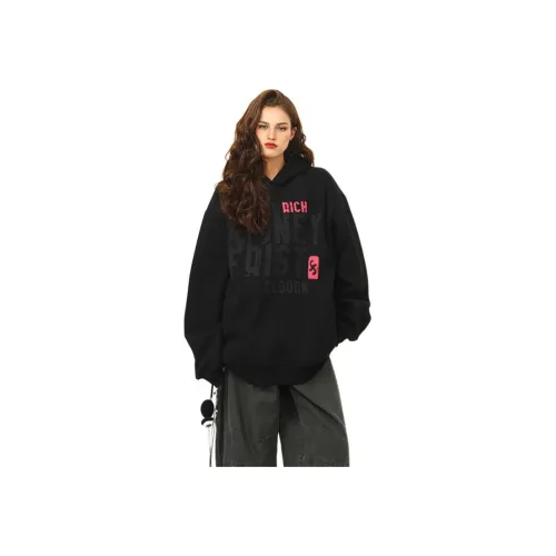 YESHENGAZI Черные Женские Свитшоты