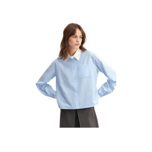 FABRIQUE Glacier Blue Women's Shirts FABRIQUE Ледниково-голубые женские рубашки