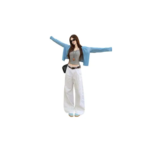 PARKYEON Кардиган + Майка + Брюки Женские Повседневные Костюмы