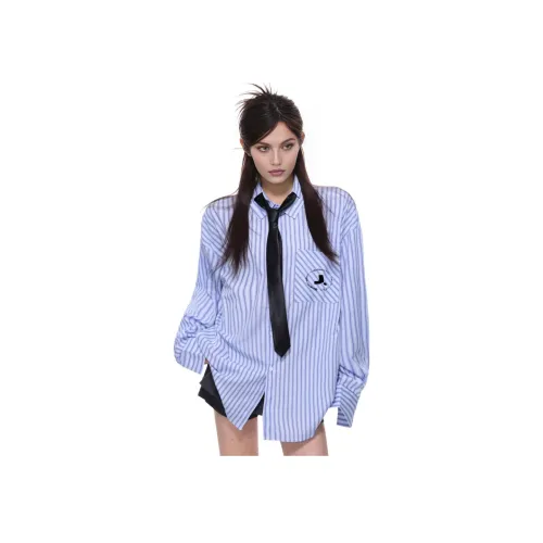 NEVER RULE Blue Unisex Shirt NEVER RULE Синий Унисекс Рубашка