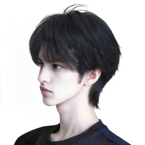 Northward Incline Differential Cracked Plate Модный тренд Мужская парик с короткой стрижкой Восковая шапка Высокая температура Пряжа