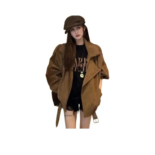 QINGYING Коричневый Женский Куртки