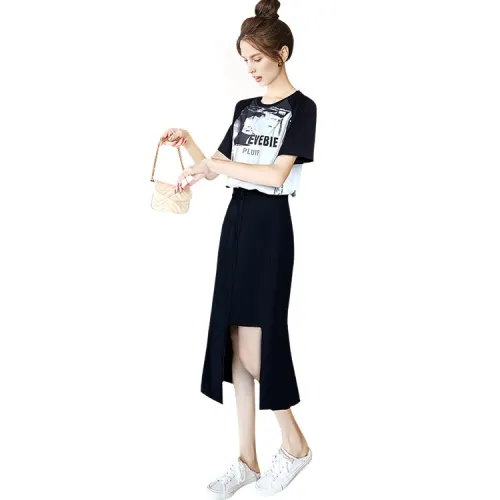 Cypress House Комплект с юбкой Женская Белая и Черная + Черная Юбка