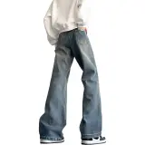 Винтажный синий с флисовой подкладкой