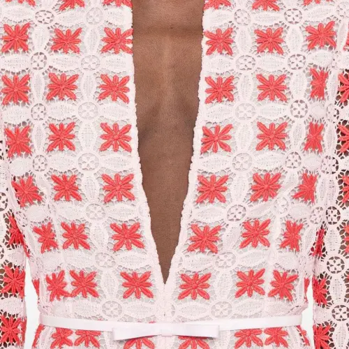 Giambattista Vall Red Женские Длинные Платья с Рукавами