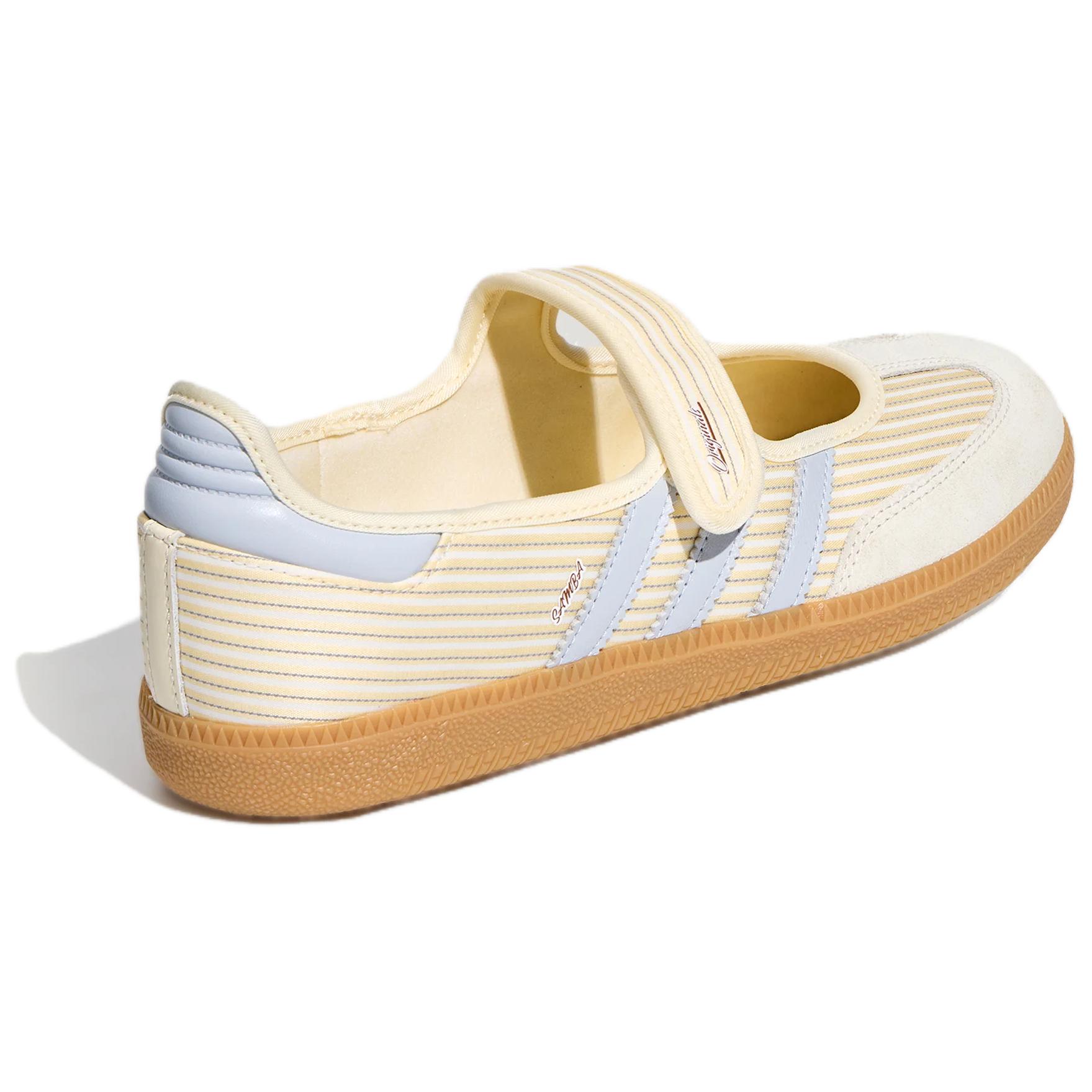 Adidas Samba Туфли Мэри Джейн Сливочно-белые Светло-синие Женские — фото 4