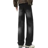 Чёрный Серый Джинсы