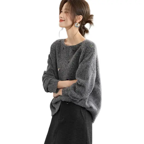 MOHANYIMEI Серый Женский Свитер