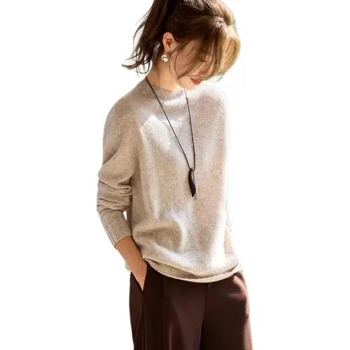 MOHANYIMEI Бежевый верблюжий женские свитера