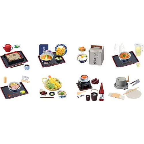 RE MENT Original Collection Японский Udon SHOP Миниатюрный сценарий Mystery Коробка Счастливый Draw Целая коробка 8 шт