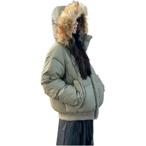 GOSO Серый Зеленый Женский Пуховик